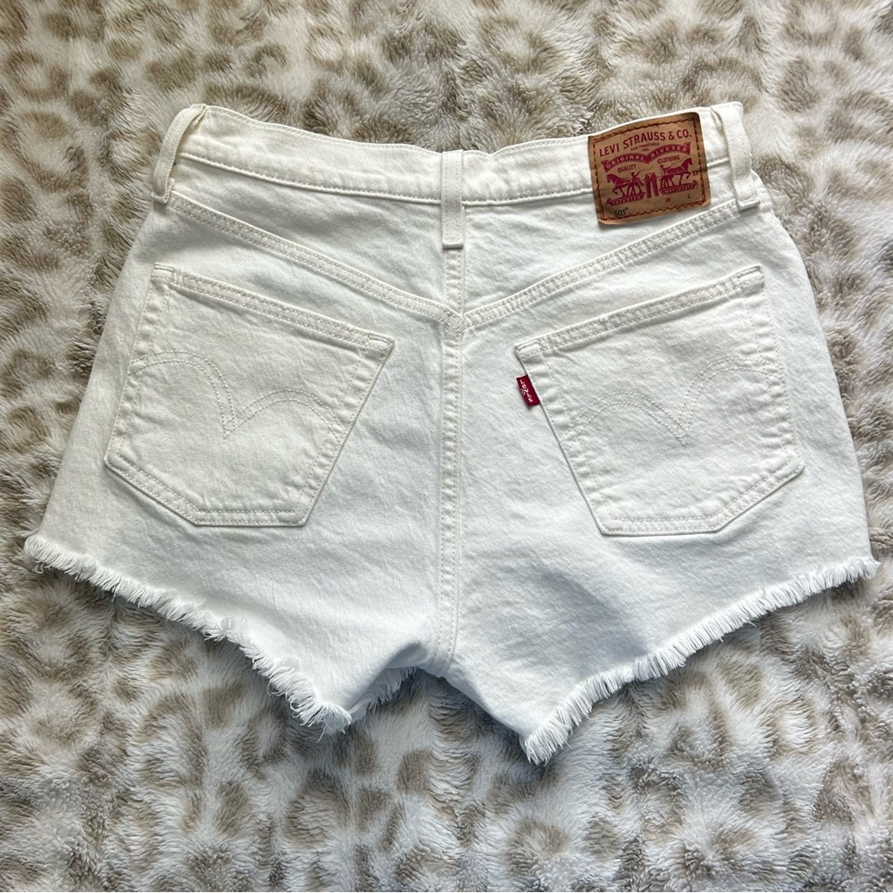Levi's Women's White Denim Shorts